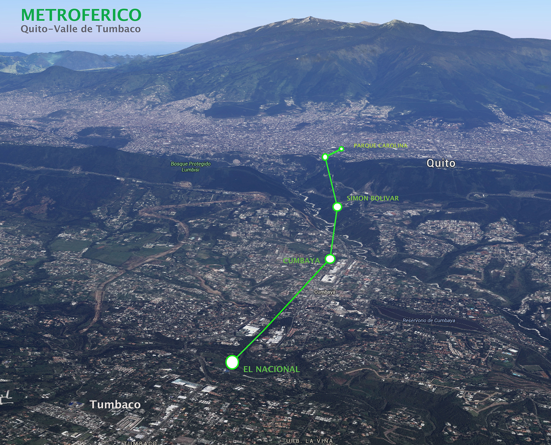 Urbanes Seilbahnsystem für Quito/Ecuador