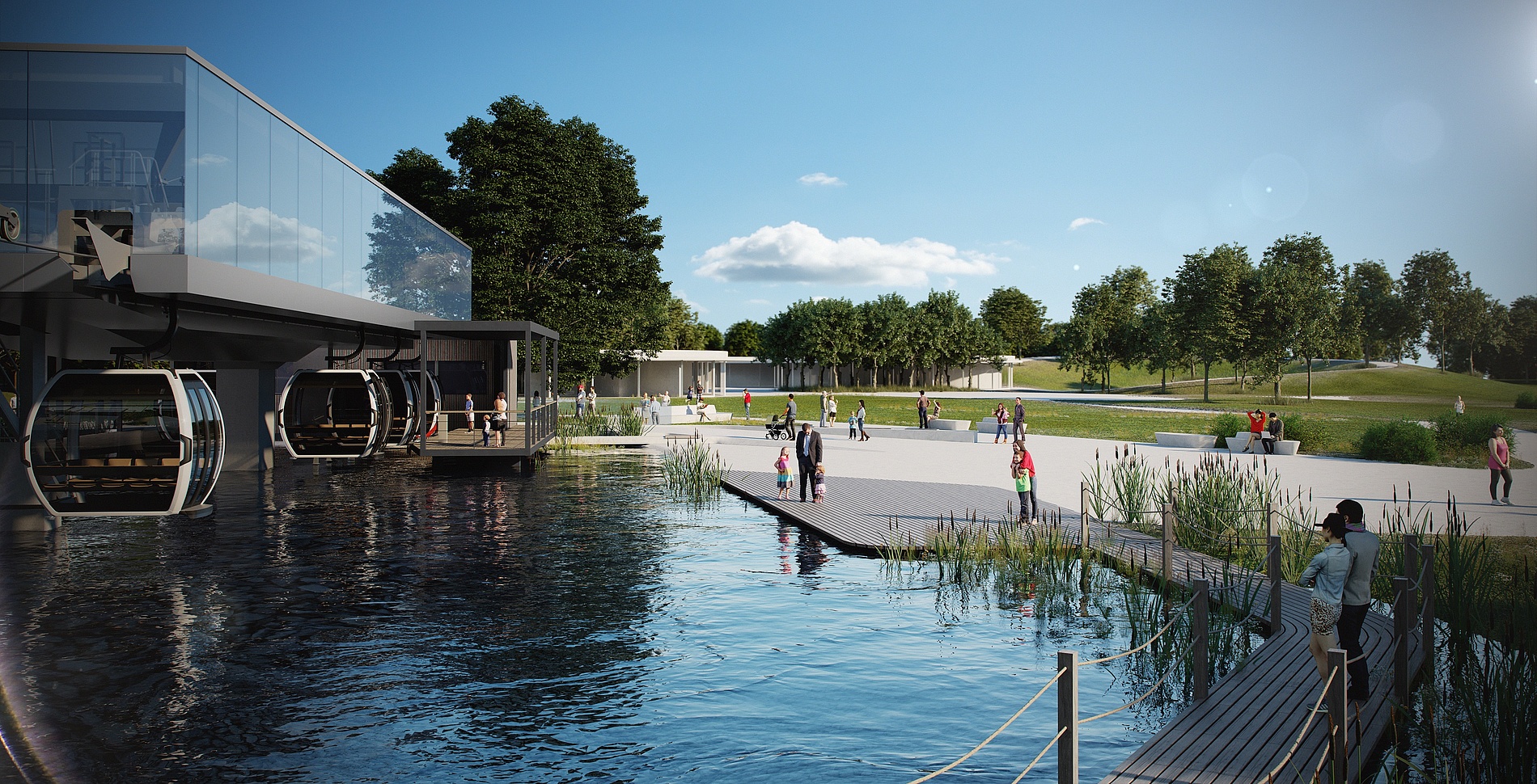 Seilbahn für die niederländische Gartenausstellung Floriade Expo 2022