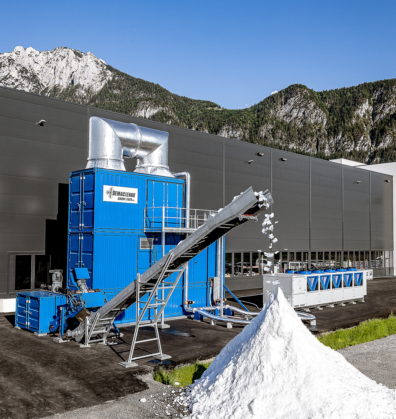 Neue Anlage zur Schneeerzeugung bei Plusgraden präsentiert