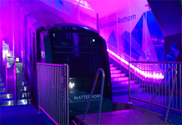 Die neue Standseilbahn Sunnegga