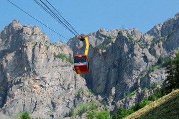 Spektakuläre Bahn zum Gemmipass