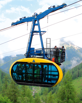 Neue Panoramakabine mit Balkon am Dachstein