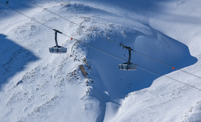 Pendelbahn mit Sitzheizung in Ischgl