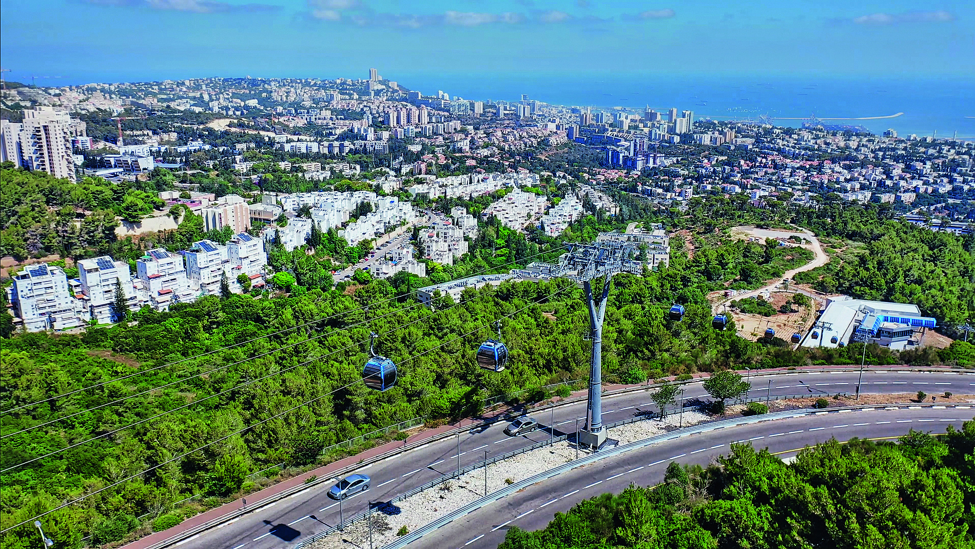 Neue urbane Seilbahn in Haifa